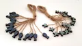 LB H&F Lilienburg Dekohänger 32 Stück Set Handarbeit Fische + Seesterne hängende Dekoration (Set, Mediterraner Stil Maritime Retro Holz Skulptur Deko-Anhänger Taufe Geburt Hochzeit, 36er Set), 2-fach sortiert - Seesterne und Fische