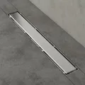 Mai & Mai Duschrinne 60cm Bodenablauf aus Edelstahl | Komplettset Ablaufrinne für Badezimmer | Befliesbar Wasserabfluss 35L/min | Haarsieb Chrom KE110