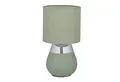 relaxdays Nachttischlampe Tischlampe mit Stoffschirm, Ein-/Ausschalter, ohne Leuchtmittel, grün