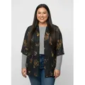 Sieh an! Klassische Bluse Longbluse 3/4-Arm schwarz 52