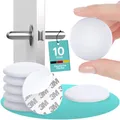 Homery Türstopper Wand selbstklebend Weiß [10 Stück] 40mm Gummipuffer, Wandpuffer selbstklebend als Türklinkenpuffer, Türanschlagpuffer, Türpuffer Wand zum Kleben, Wandschutz für Türen