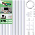 Kabelkanal selbstklebend Kabelmanagement PVC 8 Stück 3,2m weiß
