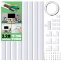 MUDEELA Kabelkanal Selbstklebend 320cm 8 Stück Weiß PVC K