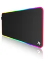 EASEMO Gaming Mauspad, RGB Mousepad, XXL groß (900 x 400 x 4 mm) mit 7 LED-Farben, 11 Beleuchtungsmodi, und wasserdichter Stoffoberfläche, rutschfeste Gummiunterseite für PC, Laptop, Tastatur