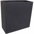 Spetebo - Xxl Kunststoff Pflanzkasten Eckig - Anthrazit / 60 X 26 Cm - Kubus Blumenkübel In Stein Optik