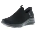 Skechers Damen Ultra Flex 3.0 Cozy Streak Sneaker, Black Knit/Trim, 39 EU