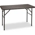 Relaxdays Gartentisch Rechteckig Kunststoff Braun Klappbar 74 cm x 121,5 cm x 61,5 cm 8,1 kg