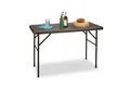 relaxdays Klapptisch Gartentisch klappbar BASTIAN, Braun, Rechteckig