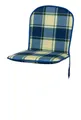 KETTtex Polsterauflage Monoblock niedrig 2163 blau-grün kariert 79x43x3,5 cm KETTtex, (1 St), mit Bindebändern