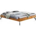 Hasena Bett, Wildeiche, Holz, Wildeiche, massiv, Höhe ca. 22 cm, 90x200 cm, in verschiedenen Holzarten erhältlich, Größen erhältlich, Schlafzimmer, Betten, Futonbetten
