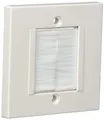 Delock Kabelmanagement Abdeckblende 86 x 86 mm mit weißen Bürstenstreifen