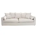 riess-ambiente 3er Sofa HEAVEN - 200cm natur beige Leinenstoff Federkern abnehmbarer Bezug Hussensofa