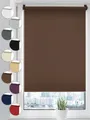 Verdunklungsrollo Seitenzugrollo, Sonello, verdunkelnd, einfach Montage ohne Bohren, freihängend, Klemmfix, 30cm x 100cm Braun Verdunkelungsrollo, Rollos Fenster, Sonnenschutz