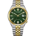 Citizen Tsuyosa NK0024-54X: Elegante Herren-Automatikuhr mit Grünem Zifferblatt, Edelstahl - Grün