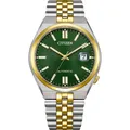 CITIZEN TSUYOSA NK0024-54X Automatik Herrenuhr Edelstahl Silber Gold Bicolor
