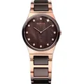 BERING Ceramic Damenuhr braun/roségoldfarben 32230-765 - Gold