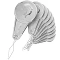 10 x Klassische Nadeleinfädler aus Metall für Nähmaschine und Handnähen - Praktisches Einfädelhilfe Set in Silber