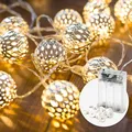 CozyHome Marokkanische Lichterkette - 5 Meter & 20 LED Warmweiß I Mit Batterie