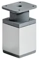 Hettich Möbelfuß 4,0 x 6,0 - 7,8 cm Aluminium-Optik - 1 Stück