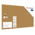 ALLboards Pinnwand mit Holz Rahmen 200x120cm Korktafel Korkwand Pinnwand Kork