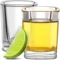 12 Schnapsgläser Eckig Stamper 4cl Schnaps Glas Gläser Pinnchen Vodka