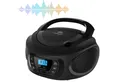 Cyberlux CL-600 tragbarer CD-Player (CD, Kinder CD Player tragbar, Boombox, Musikbox, FM Radio mit MP3 USB)