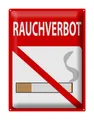 Femer GmbH Metallschild Hinweis 30 x 40cm Rauchverbot, (1 St), gewölbte Oberfläche, abgerundete Ecken, umgeschlagene Kanten
