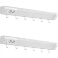 Oktaplex Talin 2er Set Unterbauleuchte Küche 76cm mit Steckdose Küchenbeleuchtung Warmweiß 3000K