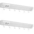 Oktaplex 2er Set Talin Unterbaulampe Küche mit Steckdose 76cm 230V Küchenbeleuchtung warmweiß 3000 Kelvin 1635 Lumen 14,8 W LED mit Schalter weiß