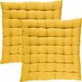REDBEST Stuhlkissen Tulsa 2er-Pack Curry Größe 40x40x3 cm