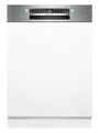 Bosch SBI4ECS28E, Serie 4, Smarter XXL-Geschirrspüler Teilintegriert 60 cm, Besteckschublade, Spülmaschine Made in Germany, besonders Leise, Extra Trocknen, SpeedPerfect Plus, Ferndiagnose, Edelstahl