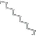 Plus A/S Treppenwange 5-Stufen - Schritttiefe 28 cm D 128 cm H 85 cm Feuerverzinkt