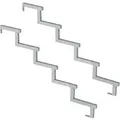 Vinuovo 2er Set Stahl Treppenwange 5 Stufen Option für Setzstufen 85cm