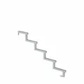 Treppenwange 5 Stufen Stahl feuerverzinkt 85 cm Höhe 28 cm Trittiefe