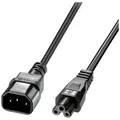 LINDY Strom Anschlusskabel [1x Kaltgeräte-Stecker C14 - 1x Kleeblatt-Buchse C...