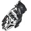 SHIMA XRS-3 Motorrad Handschuhe Herren Leder Kurze Sport Motorradhandschuhe Schutz Touchscreen Stadt Lederhandschuhe Motorcycle Belüftet Verstärkt Perforiertes Leicht (Herren, Weiß, XXL)