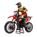 LOSI 1/4 Promoto-MX Motorrad RTR Ferngesteuert mit Schwungrad Stabi Stoßdämpfer 3 Fahrmodi Brushless Kettenantrieb Kupplung ohne Akku und Ladegerät