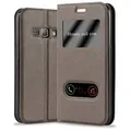 Cadorabo Schutzhülle für Samsung Galaxy J1 2016 Hülle in Braun Handyhülle Book Case Cover Etui