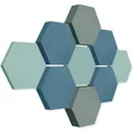 platino24 Akustikpaneele 9 Elemente Edition LOFT 3D I Ø 300mm Akustikplatten Schalldämmung Wand & Decke I Akustikschaum Schall-Absorber aus Basotect 30-70mm mit farbiger Akustikbeschichtung