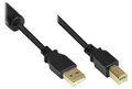 Good Connections USB2.0 Kabel m.Ferrit A-B schw. 2m