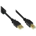Alcasa GC-M0081 USB Kabel USB 2.0 2 m USB A USB B 0,48 Gbit/s Schwarz