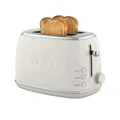 sweiss grs8 Toaster 850W Beige — 2 Schlitze 6 Bräunungsstufen