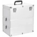 vidaXL Kosmetikkoffer 37x24x40 cm Silbern Aluminium