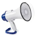 NEDIS Megaphon Megaphon | Maximale Reichweite: 250 m | Lautstärke-Regler: Bis zu 115 dB | Eingebautes Mikrofon | Eingebaute Sirene | Aufnahmefunktion | Blau/Weiss Blau/Weiss