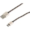 Shiverpeaks USB Ladekabel USB A-ST auf USB C-ST Nylon gr?n 2,0m (2 m, USB 2.0) (14-50083)