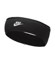 Nike Damen Headband Club Fleece Stirnband Running Fitness Training Sport Haarband warm weich, Black/White, One Size
