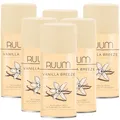 RUUM Lufterfrischer Nachfüller 6er Pack Vanilla Breeze - Duft Nachfüller kompatibel mit Air Wick Freshmatic, Glade Brise - 6x 250 ml Duftspray für Geruchsneutralisierung & Frische