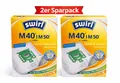 8 Swirl Staubsaugerbeutel M40 M50 für Miele Staubsauger + 2 Abluftfilter NEU