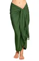 PANASIAM Sarong Pareo einfarbig in 2 Größen als Strandtuch Strandkleid Strandrock, Viskose, oder Bikini Cover-up Tuch für den Strand Schultertuch Schal Halstuch