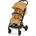 cybex Gold Buggy Beezy Blk, Dunkelgelb, Textil, 45.5x107x82 cm, CE, Feststellbremse, Federung, 5-Punkte-Gurt, für Babyschale geeignet, Griff in Lederoptik, abnehmbarer Schutzbügel, Baby on Tour, Kinderwagen, Buggys